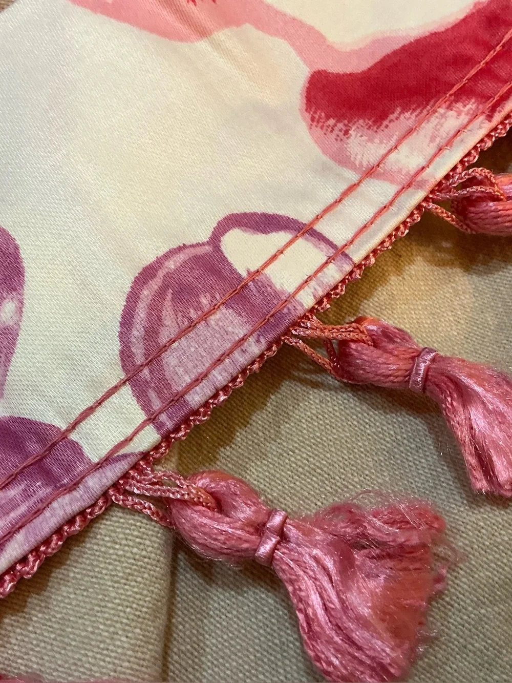 16 Pink drape Tassel Tiebacks/trims w/tassels & rings, crafters